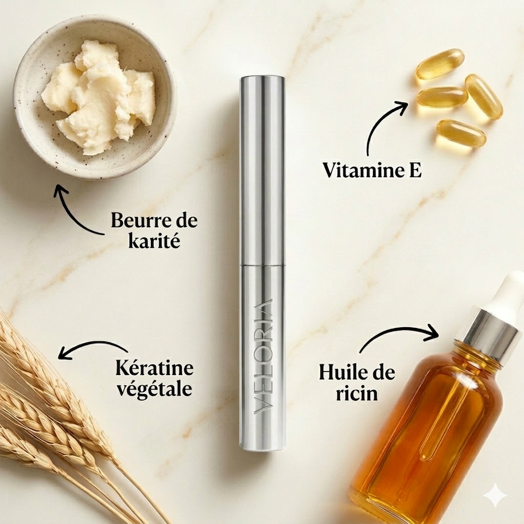 Mascara Naturel Veloria – Longueur, Soin et Allongeant, 100% Naturel